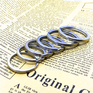 Stainless Steel Flat <b>Key</b> <b>Ring</b> 20-35mm Round Metal Keychain <b>Accessory</b> Multiple Sizes Available - Product Image 4