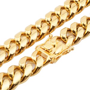 Trendy <b>Necklace</b> 8mm to 16mm Gold Cuban Chain Gold Plating Miami Cuban Link Chain <b>Necklace</b> for Men Women Wholesale Jewelry - Product Image 4