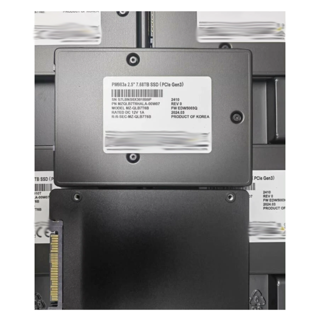 NEW PM983a 7.68TB SSD 2.5" NVME PCIE X4 Gen 3.0 MZQLB7T6HALA-00W07