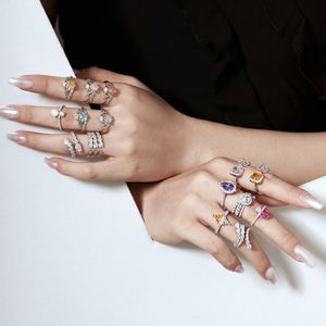 Dylam Top End S925 <b>Silver</b> Fine Jewelry Ice Out Cut <b>Adjustable</b> Halo Eternity Diamond 2ct 5A Cubic Zirconia Wedding Bridal <b>Ring</b> - Product Image 2