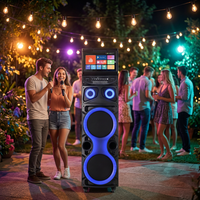 Nuevo Altavoz Inalámbrico para Karaoke de 12 Pulgadas 2026, Potente Altavoz Inalámbrico para Karaoke con Micrófono, Altavoz Grande de 1000 Vatios con 2 Micrófonos