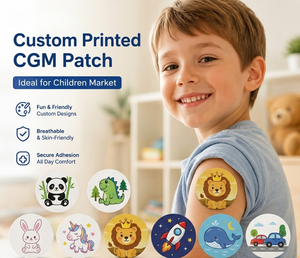 Recoo CE OEM - Cubiertas para Sensores CGM con Diseño de Animales Adorables para Niños, Transpirables, Libres de Látex, Impermeables, Elásticas, 10 Unidades - Product Image 3