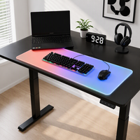 Alfombrilla de Escritorio RGB de Superficie Completa con Iluminación Ambiental: Brillo en Toda la Superficie para Teclado y Ratón, Iluminación para Estación de Trabajo