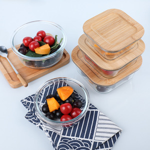 ECO-Friendly Glass Food Container with Lid Glass Lunch Box <strong>Microwavable</strong> Lunch Container <strong>Sets</strong> - Product Image 2