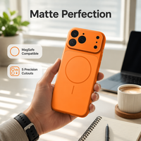 Coque de téléphone magnétique en PC mat de luxe, finition miroir, grande découpe pour appareil photo, antichoc, pour iPhone 15 Pro Max et iPhone 17 Pro Max, vente en gros usine
