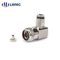 Connecteur mâle LWMC N à angle droit pour câble LMR240 RG58 RG142 et câble de 5 mm jusqu'à 6 GHz