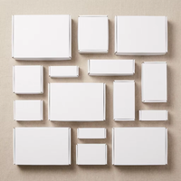 Boîte cosmétique personnalisée blanche, emballage en carton ondulé biodégradable, carton E Flute, taille personnalisée disponible, sans impression