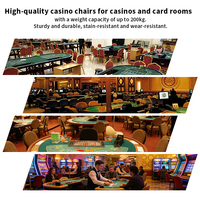 Mobilier de boîte de nuit, machines à sous, chaises de poker, ensemble de chaises de casino en cuir, chaises de roulette, tabourets de bar, chaise haute de bar, luxe