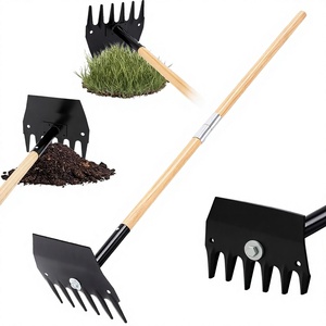 Herramienta contra incendios McLeod, rastrillo de acero al carbono de doble cabezal para incendios forestales con mango de fibra de vidrio para la creación de zonas libres de <span class=keywords><strong>fuego</strong></span> - Product Image 1