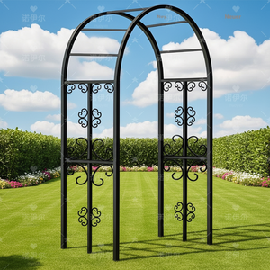 Nouveau <span class=keywords><strong>fer</strong></span> arc fleur support escalade support Villa jardin parc cour chez l'habitant plante support mariage arc - Product Image 5