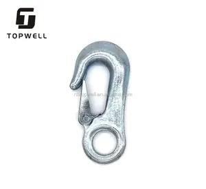 Safety Hook Forged Eye Hoist Hook Car Tow Hook With Safety Latch Winch Strap For Boat Trailer