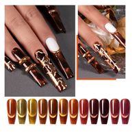 HONEY GIRL LED Fuente Variedad Pegamento Nail Art Barniz brillante Diseño 15ml ÁMBAR Ojo de gato Arco Iris Magnético UV Gel Esmalte de uñas
