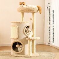 Tour d'escalade pour chat à 4 niveaux, gain de place, avec hamac, surfaces à gratter double face en sisal, montage facile