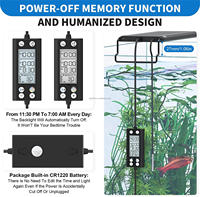 Luz LED para Acuario con Espectro Completo WRGB 24/7, Modo Amanecer, Luz Diurna, Luz de Luna, Modo DIY, Alarma de Temperatura y Soporte Extensible