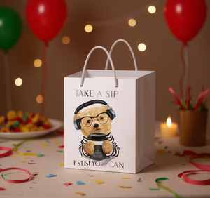 Sacchetto Regalo Serie Orso Mi House Market, Sacchetto di Carta per Feste di Compleanno, Stampa a 4 Colori, Ingrosso, 0+ Mesi, Rif-MH-32104 - Product Image 2