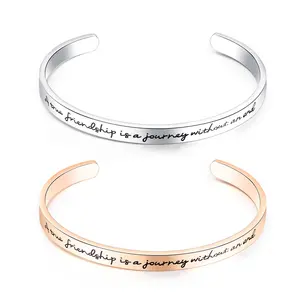 2021 Hot Sale Stainless Steel bangles of true friendship for men and boys