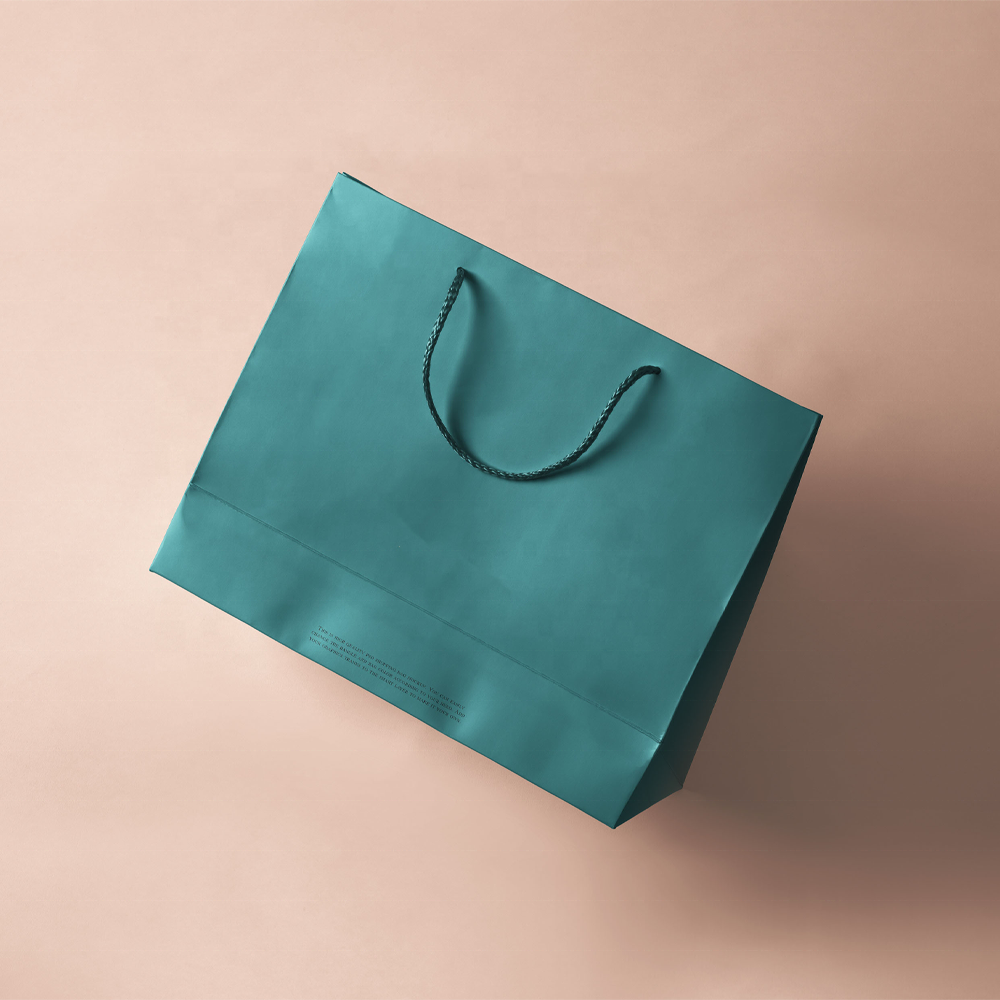 High Quality Premium Custom Your Own Logo Printed Paper Jewelry Packaging Bag Kraft Paper Gift Shopping Bag White With Handles