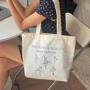 Bolsas de Mano de Lona de Algodón de Alta Calidad, Impresas, con Cierre de Cremallera, Correa para el Hombro, Logotipo Personalizado, Resistentes y Duraderas, para Compras - Product Image 5