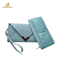 Desain Fashion Kustom Dompet Wanita PU&Kanvas Dengan Kunci Dompet Wanita Berkualitas Tinggi