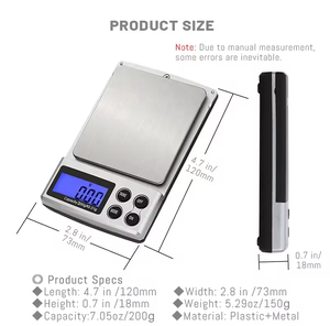 0.01g chính xác 200g Công suất đồ trang sức quy mô nhỏ kích thước bỏ túi với trường hợp bảo vệ kỹ thuật số Quy mô điện tử - Product Image 4