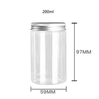 Pot transparent vide, de qualité alimentaire, avec couvercle en aluminium, pot en plastique, de 60ml, 80ml, 100ml, 120ml, 140ml, 150, livraison gratuite