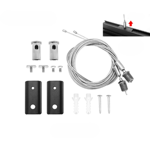 Hiện đại thương mại LED theo dõi hệ thống chiếu sáng 2-dây nhôm siêu mỏng Trần treo hẹp đường sắt treo - Product Image 2