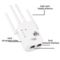 Répéteur WiFi extérieur blanc à gain élevé pour la maison, 1200 Mbps, double bande, 4 antennes, sortie 20 dBm, couverture longue portée 100-120 m²