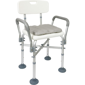 Sedia da Doccia Imbottita (150 kg), Sedie da Bagno per Anziani, Sedile Bianco KMINA K30017 - Product Image 1