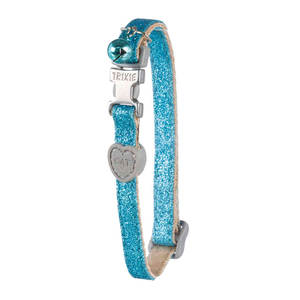 Collar para gato Trixie con purpurina morada, campana y etiqueta de corazón, talla 0 - Product Image 3