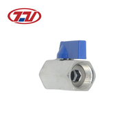 Mini-vanne à boisseau sphérique en acier inoxydable CF8, filetage interne F/M, OEM, manuelle