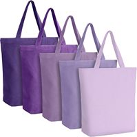 Sac fourre-tout en toile avec fermeture éclair, impression numérique personnalisée, violet lavande, 100% coton biologique, sacs de courses pour femmes, enseignantes