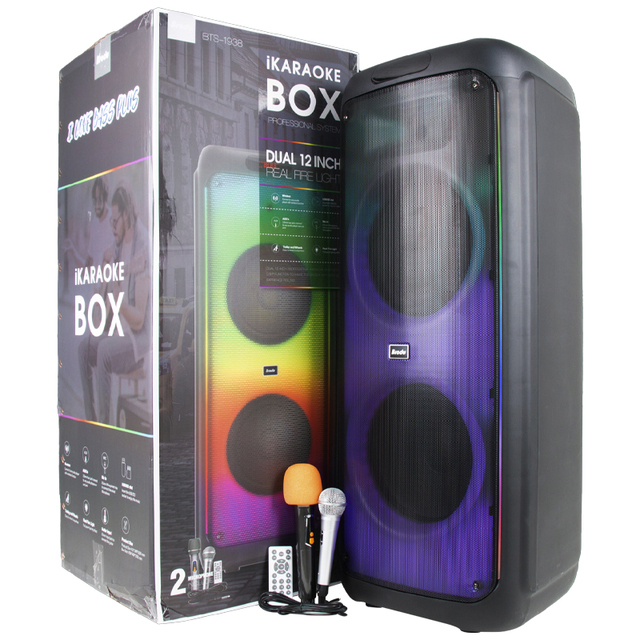 Wireless Microphones Portable Radio Boombox Speaker Emergency Outdoor Boombox Solar Energy Products Subwoofer 12 Inch