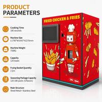 Distributeur automatique de frites commerciales chinoises avec écran tactile 32 pouces, paiement par carte de crédit et monnaie, gestion basée sur le cloud