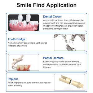 Sorriso trova la terapia orale Cad Cam System98mm protesi flessibile modello disco <span class=keywords><strong>Pmma</strong></span> in resina - Product Image 6