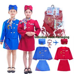 زي ضابط شرطة كبير للأطفال هالوين بدلة مسرح تنكرية للفتيات الشرطة العسكرية فستان فاخر أعلى سترة مكونات - Product Image 6