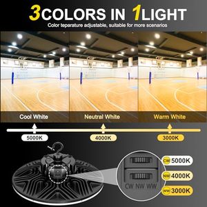 โคมไฟไฮเบย์แบบเส้นตรงสำหรับ SMD3030 DLC 150W/240W/400W/500W 6000K IP65 สำหรับโรงงาน อุตสาหกรรม โกดัง ร้านค้า ปรับความสว่างได้ รับประกัน 5 ปี - Product Image 3