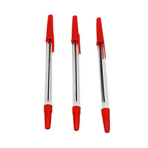 Bolígrafo Simple y Práctico de Plástico 1.0, Clásico en Rojo, Azul y Negro, para Escritura, Oficina, Escuela, Estudiantes, Papelería - Product Image 1