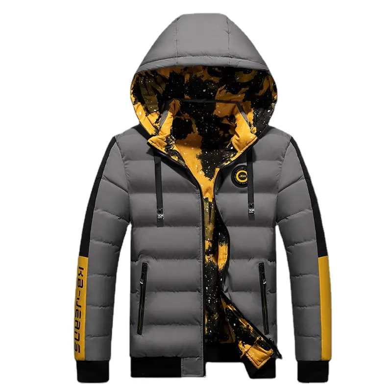 2021 new fashion autumn and winter outdoor windproof hooded warm large size men's jacket jacket