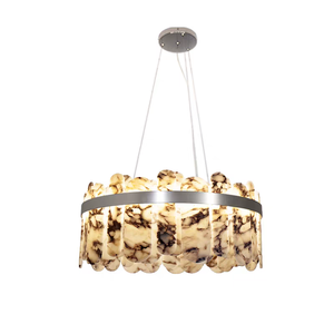 Nuovo <span class=keywords><strong>Lampadario</strong></span> Circolare di Lusso Francese con LED, Marmo Bianco ad Alta Luminosità per Illuminazione Sala da Pranzo - Product Image 5