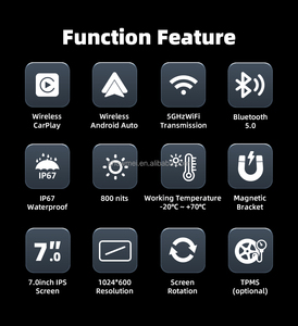 Navegador GPS para Motocicleta de 7 Pulgadas, Impermeable, Extraíble, Inalámbrico, con CarPlay, Android Auto, Bluetooth, TPMS, Pantalla Giratoria Horizontal y Vertical - Product Image 6