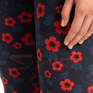 Pantalon de gymnastique taille haute pour femmes 2025 gros respirant 100% coton séchage rapide Yoga entraînement personnalisé Sublimation Leggings fleur - Product Image 5