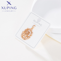 12565 Bijoux XUPING en gros, pendentif serpent torsadé creux plaqué or 18K 14K