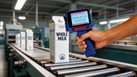 Impresora Portátil de Pantalla Táctil, Máquina de Codificación Industrial de Inyección de Tinta Multi Idioma