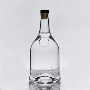 제조 업체 공급 800ml 보드카 병 사용자 정의 브랜드 투명 유리 와인 병