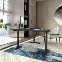Cadre de bureau en forme de L ergonomique, moderne, modulaire, facile à installer, réglable en hauteur électriquement, pour la maison et l'hôtel