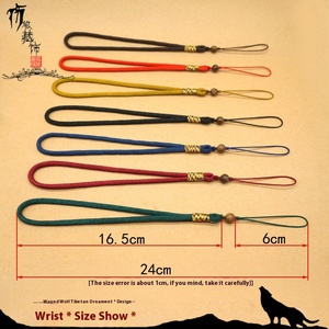 Long & Short Car Key Lanyard Crystal Jade Necklace Colorful Polyester Nylon Wrist Rope Play Mobile Phone Wrist Strap
