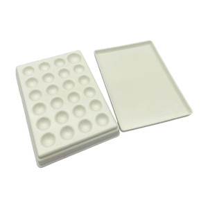 Palette di miscelazione di materiale dentale ben 28 con coperchio staccabile per uso di laboratorio e clinica in ceramica come vassoio di miscelazione composito - Product Image 4