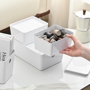 Small Size 1.5L <strong>Plastic</strong> <strong>Storage</strong> Boxes with Lid Thickened 1.5L <strong>Storage</strong> Boxes &amp; <strong>Bins</strong> for Sundries for Desk <strong>Storage</strong> - Product Image 4