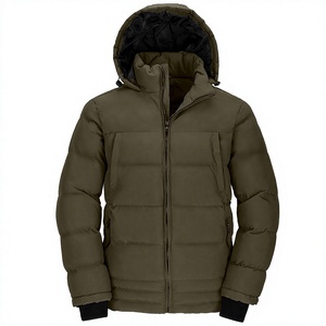 Men's Hooded <b>Winter</b> Puffer Jacket Windproof <b>Waterproof</b> Polyester Down Alternative Casual Outdoor <b>Coat</b> - Product Image 4