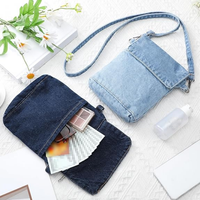Petits sacs à main en jean personnalisés, sacs bandoulière, sacs à main en jean rétro réglables, sacs à bandoulière pour téléphone portable en jean pour femmes